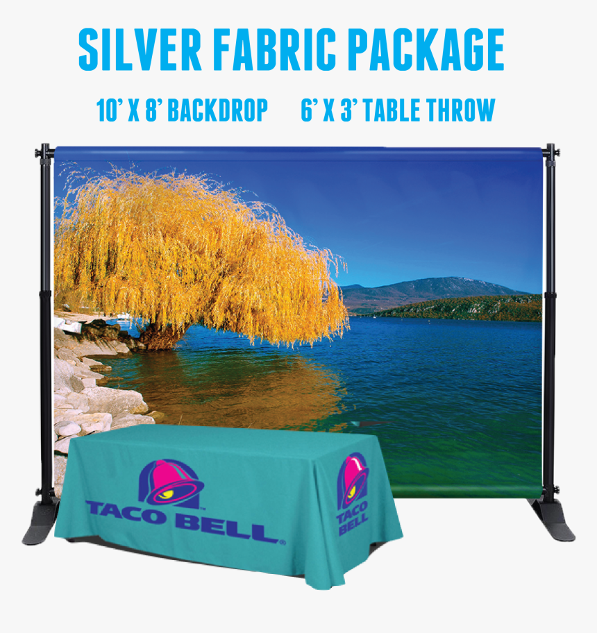 Silver Trade Show Package - Large Banner Backdrop, HD Png Download