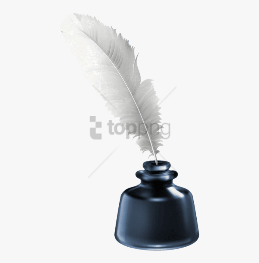 Writing Instrument Accessory - Ink Pot And Quill, HD Png Download