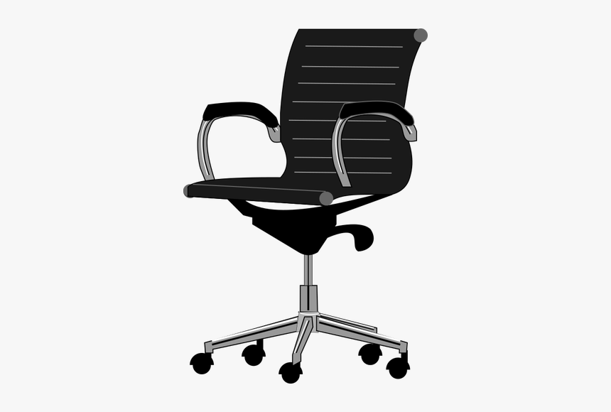 Office Chair Gray Scale - Office Chair Clipart, HD Png Download