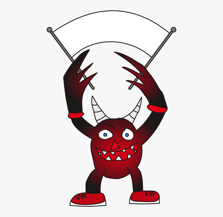 Monster, Demon, Teeth, Horns, Devil, Black, Red - Devil, HD Png Download