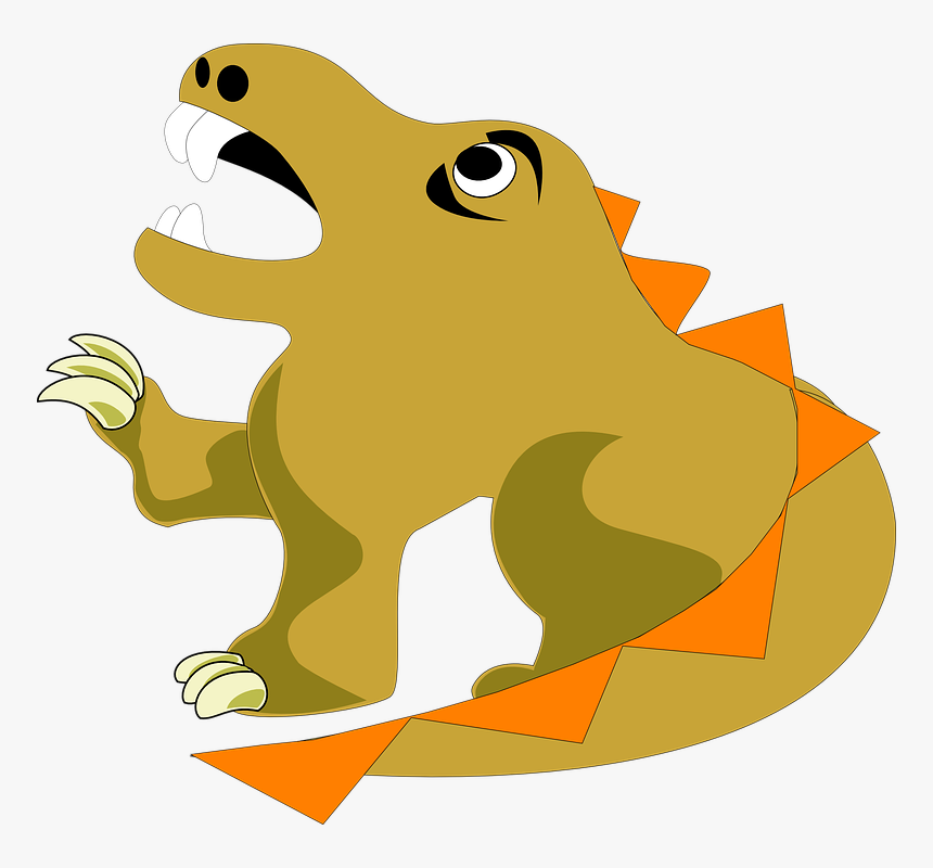 Dragon, Monster, Teeth, Claws, Sitting, Pet - Vector Graphics, HD Png Download