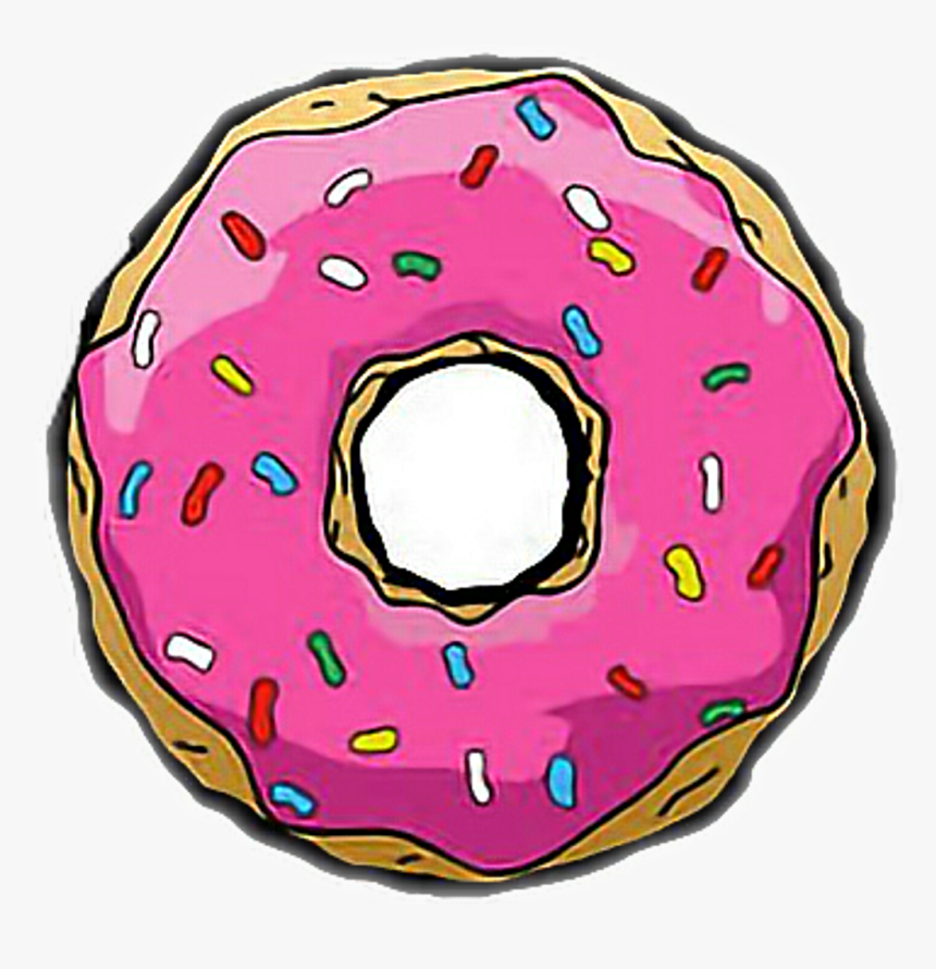 Rosquilla Dona Food Homer Homerosimpson Freetoedit - Pink Donuts Cartoon, HD Png Download