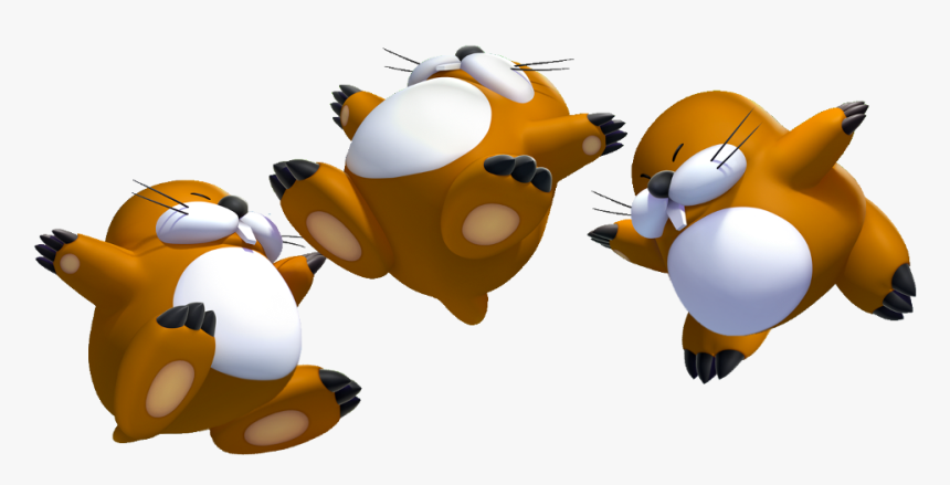 Orange Apple Effect Peach - Super Mario Monty Mole, HD Png Download