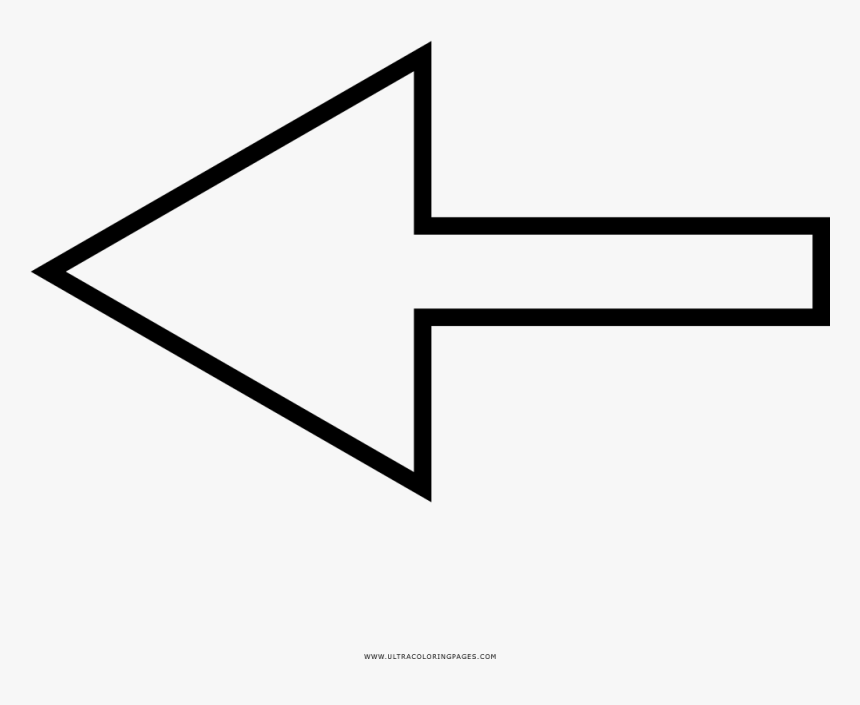 Back Arrow Coloring Page - Desenho De Seta Para Colorir, HD Png Download