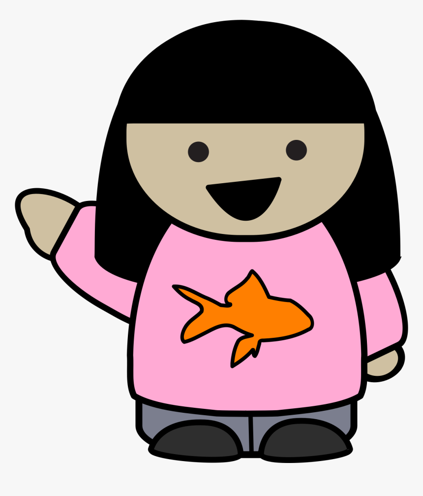 Girl Big Image Png - Png Cartoon Girl Pointing, Transparent Png