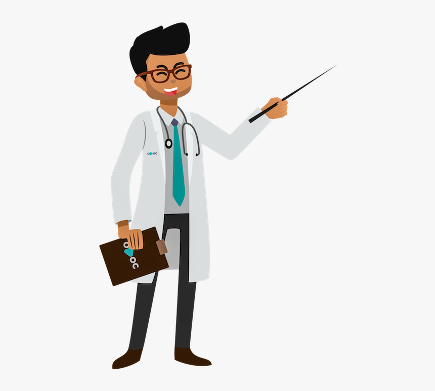 Doctor Pointing Clipart, HD Png Download