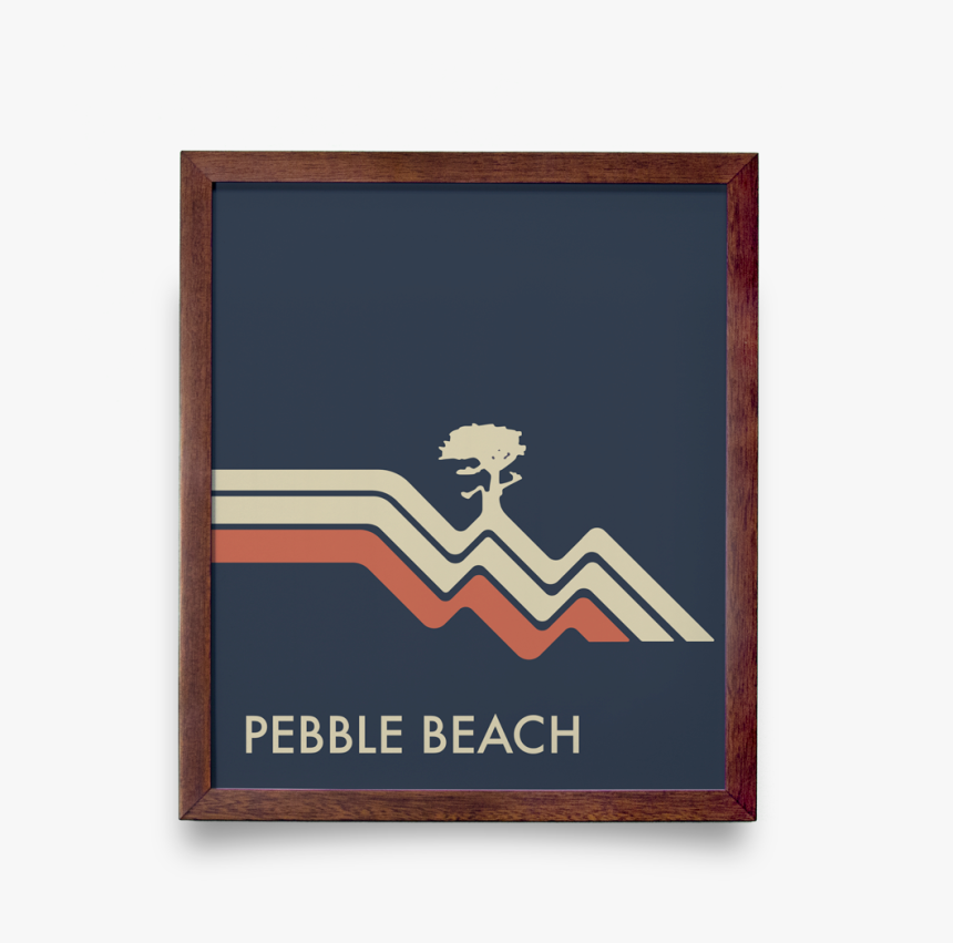 Pebble Beach Waves Navy Giclée Print 
 
 Data Image, HD Png Download