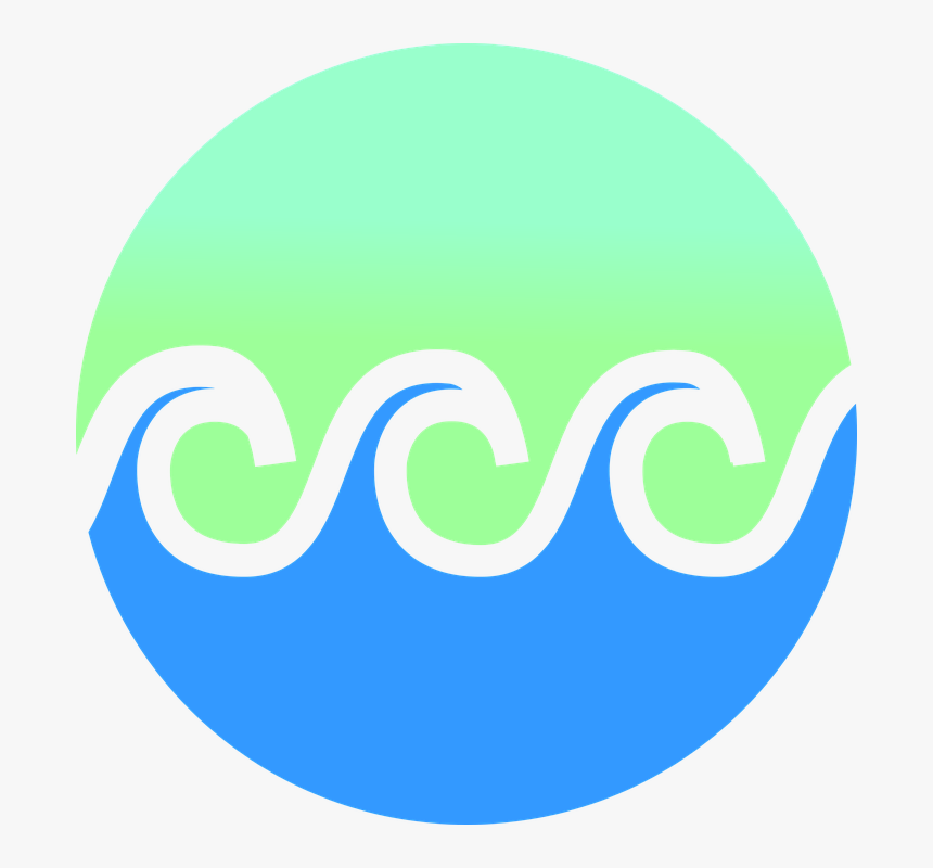 Waves, Gradient, Beach, Water, Logo, Surf, Surfing - Logo Ombak, HD Png Download