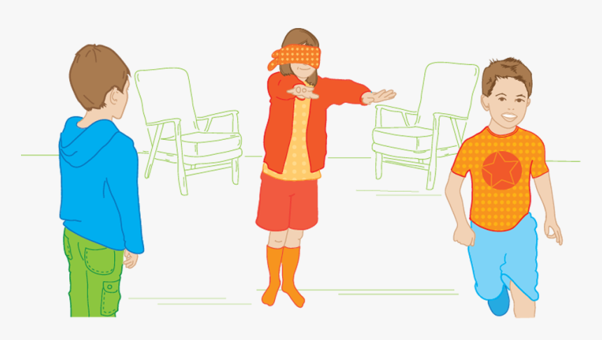 Blinds Clipart Blindfold Game - Blind Man's Bluff Gif, HD Png Download