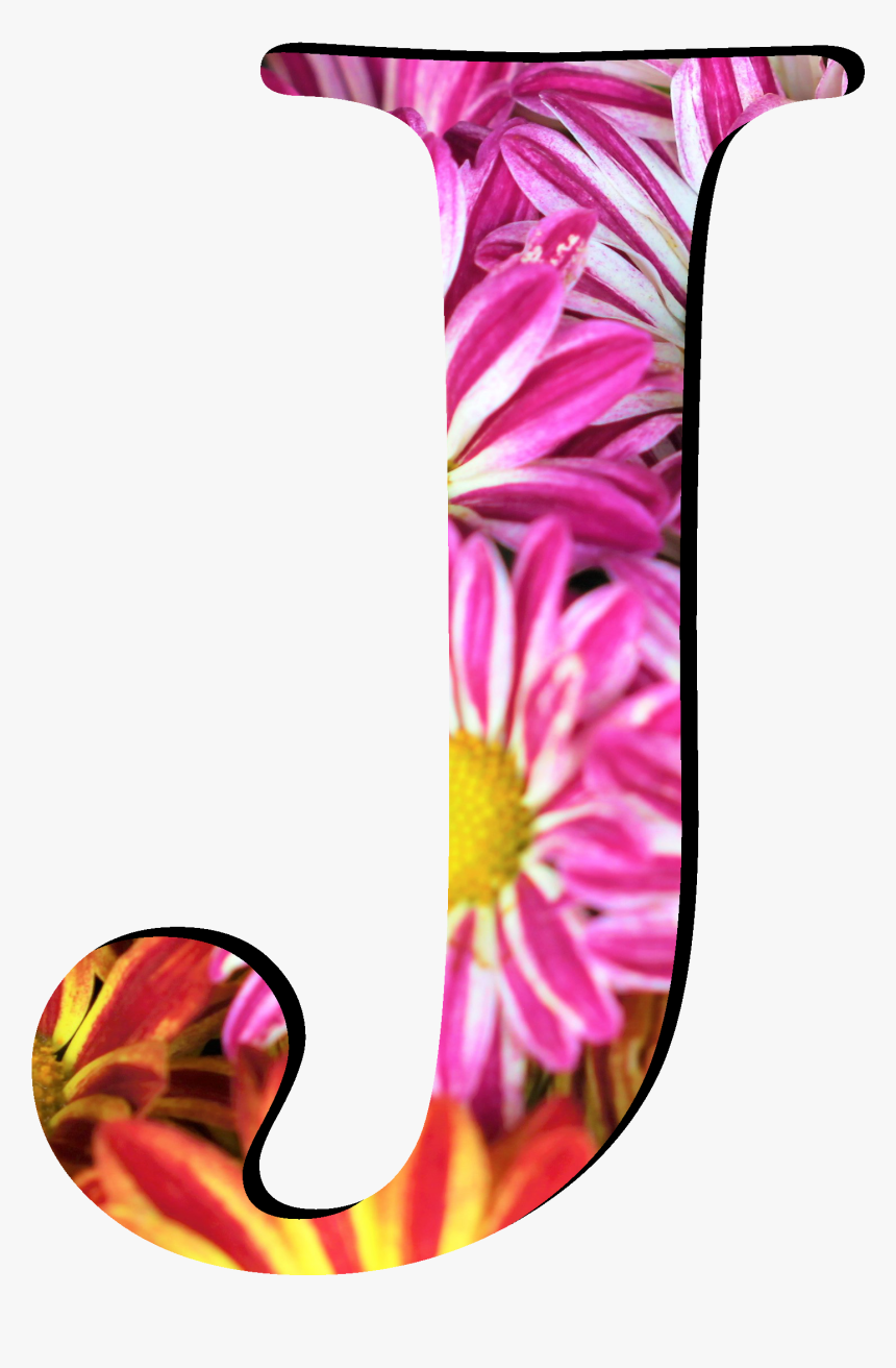Flower Pattern Letters J - Illustration, HD Png Download