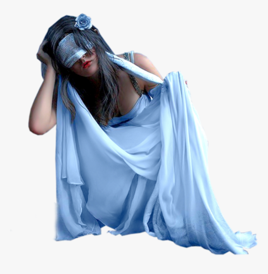 #woman #white #kneeling #blindfold - Horror Images Png Girl, Transparent Png