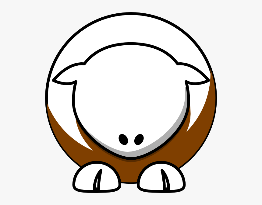 White On Brown No Eyeballs Svg Clip Arts - Light Blue Sheep, HD Png Download