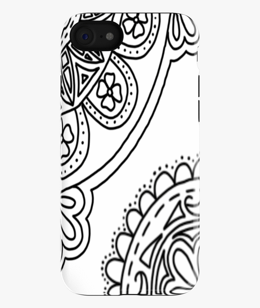 Zentangle Inspired Flower Pattern Case For Your Iphone - Mobile Phone Case, HD Png Download