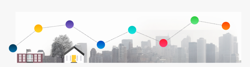 Transparent Connected Dots Png - Cityscape, Png Download