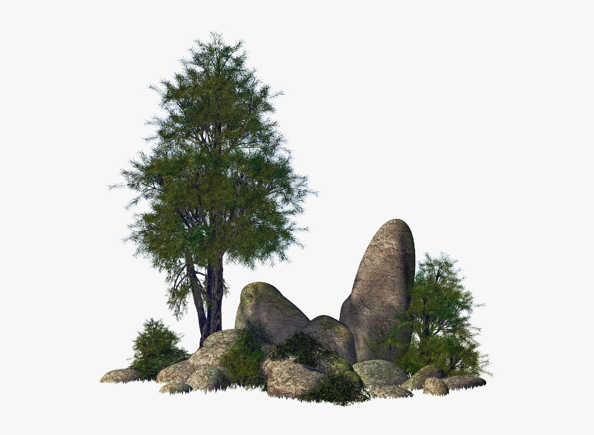 #ftestickers #landscape #trees #rocks #stones - Transparent Stone Rock Png, Png Download