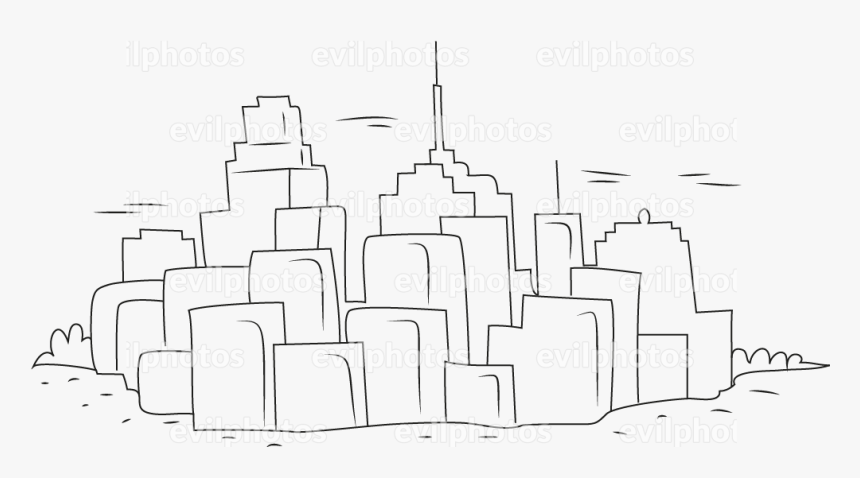 Cityscape Drawing Vector And Stock Photo - Line Art, HD Png Download