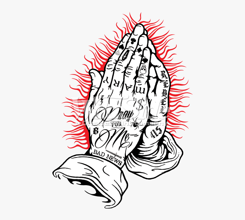 Spestyle Waterproof Non-toxic Temporary Tattoo Stickerslatest - Praying Hands Tattoo Png, Transparent Png