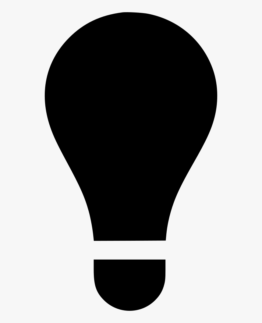 Idea Light Bulb - Light Bulb Clipart Black, HD Png Download