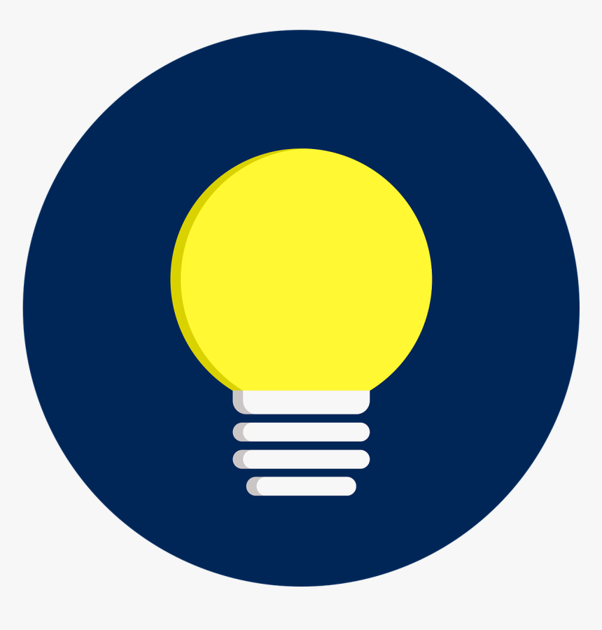 Light, Bulb, Flat, Idea, Lightbulb, Lamp, Energy - Circle, HD Png Download
