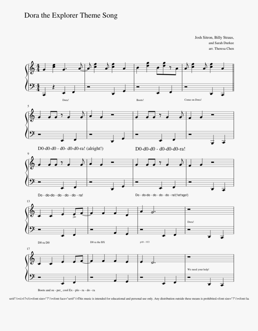 Dora The Explorer Piano, HD Png Download