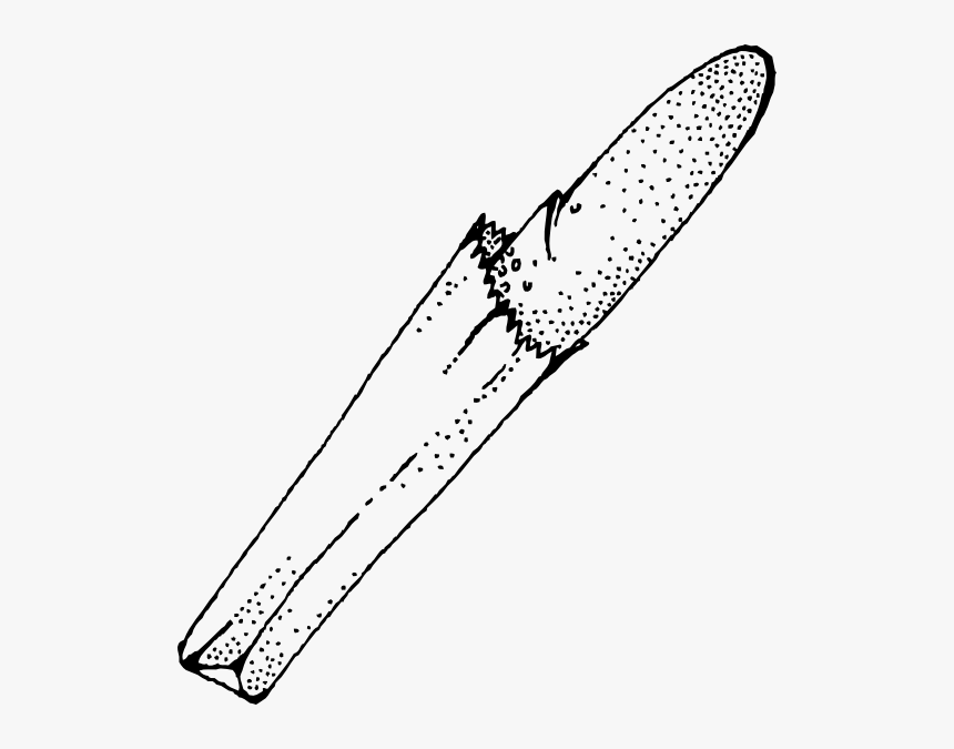 French Bread Loaf Svg Clip Arts - French Bread Black White, HD Png Download