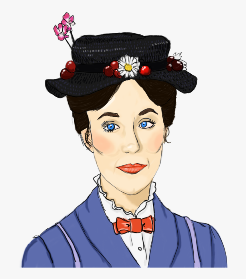 Hat Geisha Clothing Accessories - Mary Poppins Hat Illustration, HD Png Download