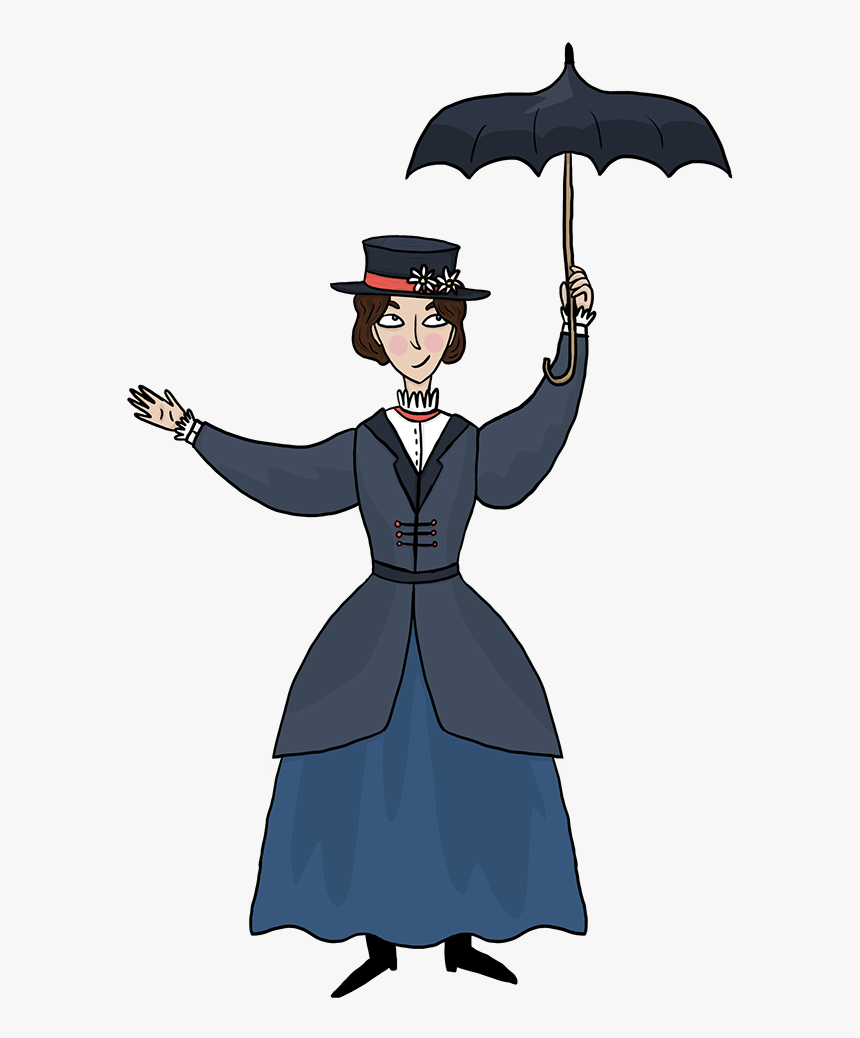 Transparent Mary Poppins Png - Cartoon Mary Poppins, Png Download