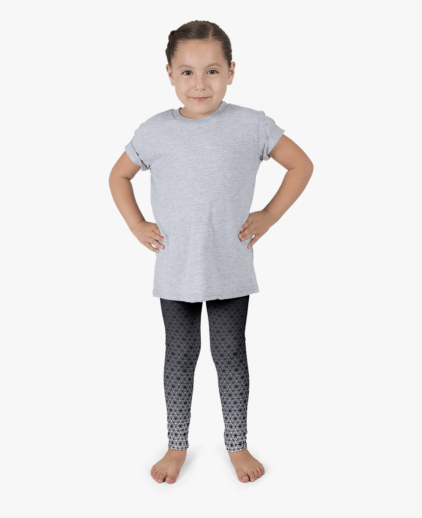Black Leggings And T Shirt Kids, HD Png Download