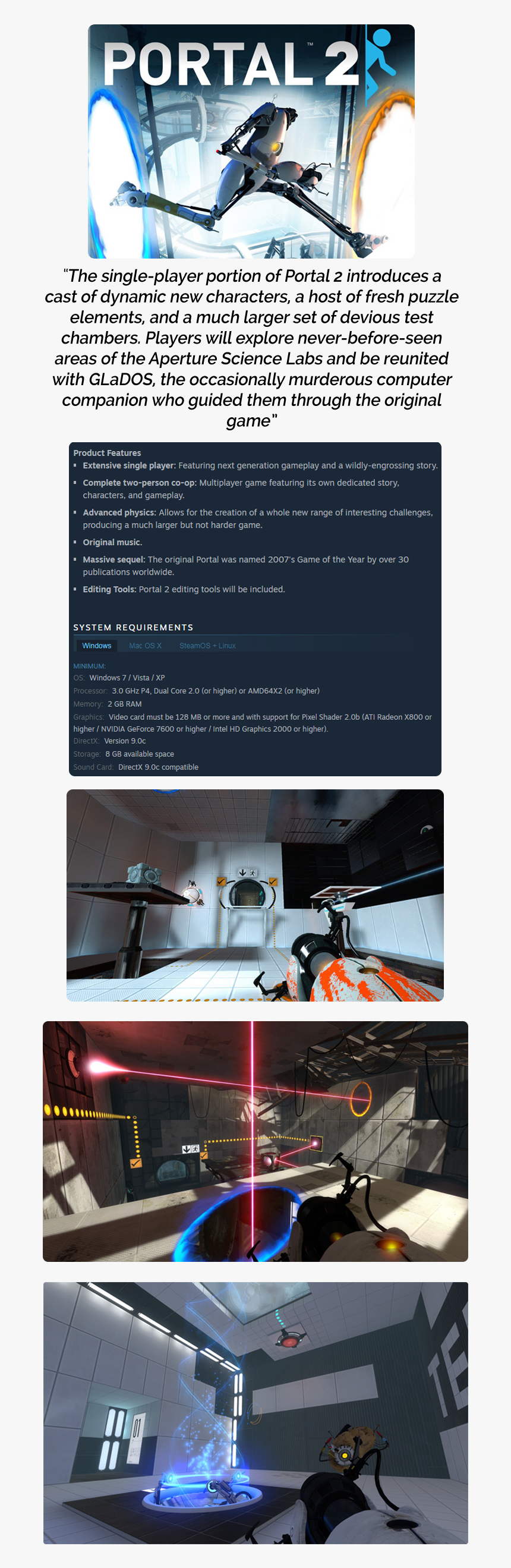 Portal 2 Box Art, HD Png Download