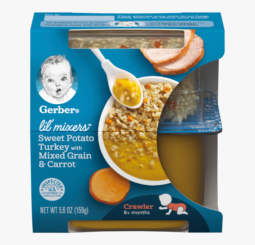 Sweet Potato Turkey With Mixed Grain & Carrot - Gerber Baby Food Stages, HD Png Download