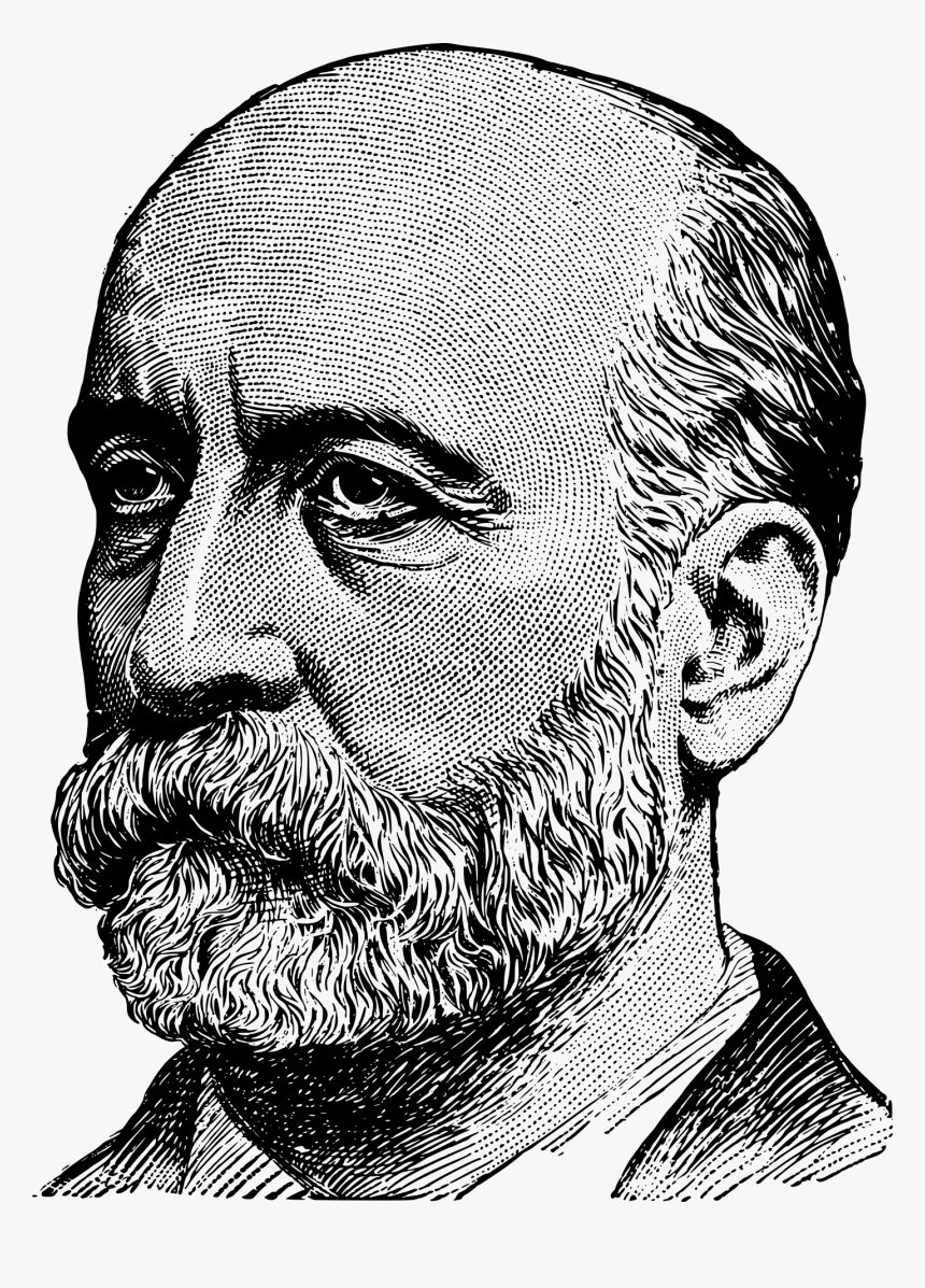 Bald Guy With Beard Drawing, HD Png Download