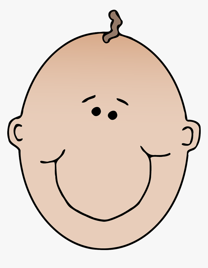 No Hair Face Clipart, HD Png Download