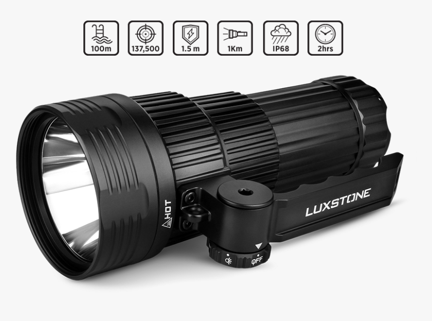 Luxstone X30 Lightweight Led Searchlight - Luxstone X30 Waterproof Rechargeable Searchlight, HD Png Download