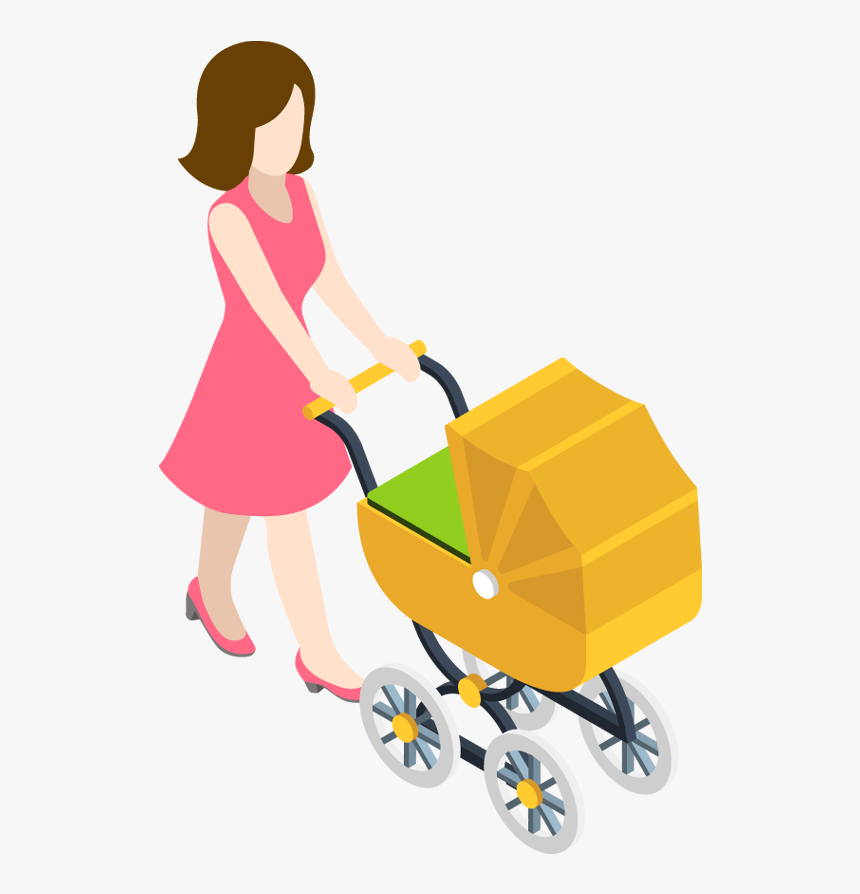 Cartoon Baby Carriage, HD Png Download
