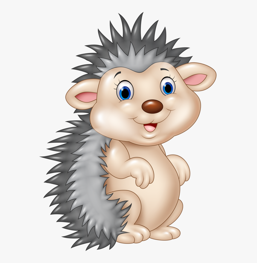 Cartoon,hedgehog,clip Character,animal Figure,whiskers - Детские Картинки Животных, HD Png Download