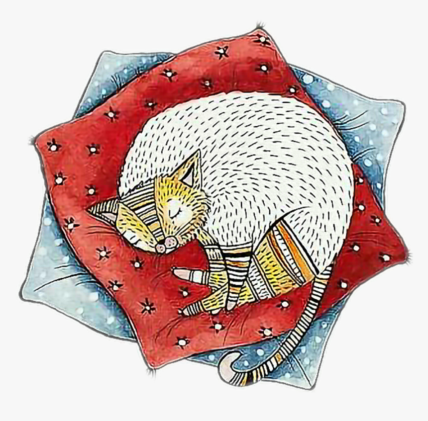 Ftecats Sleeping Cat Cute Animals Picsart - Porcupine, HD Png Download