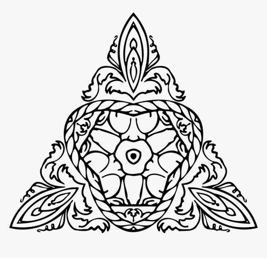 Art,symmetry,monochrome Photography - Design Celtic Knot Triangle, HD Png Download