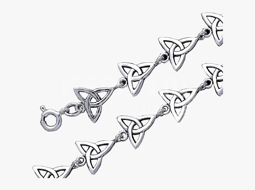 Silver Triquetra Knot Bracelet - Triquetra, HD Png Download