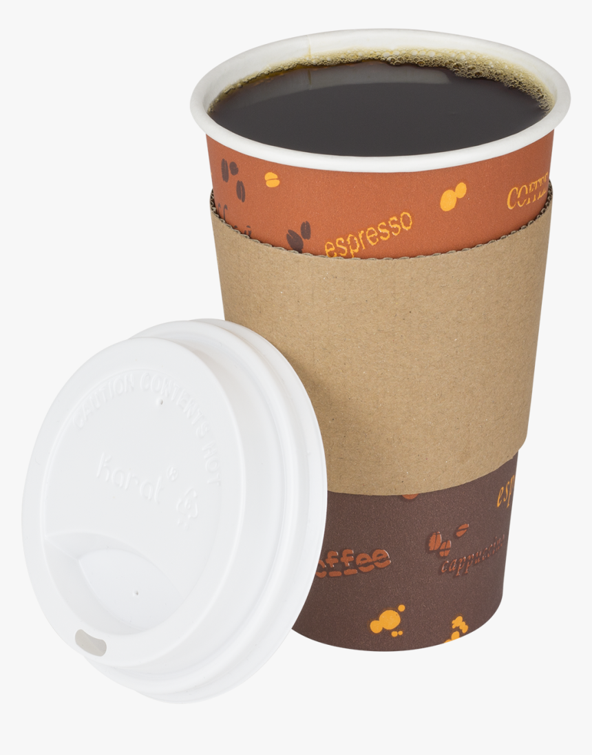 Coffee Cup Sleeve Paper Cup - Paper Coffee Cup Clipart, HD Png Download