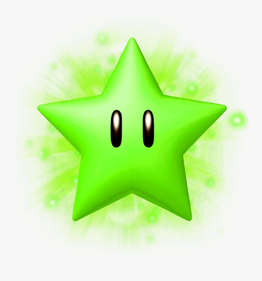 Transparent North Star Clipart - Super Mario Green Star, HD Png Download