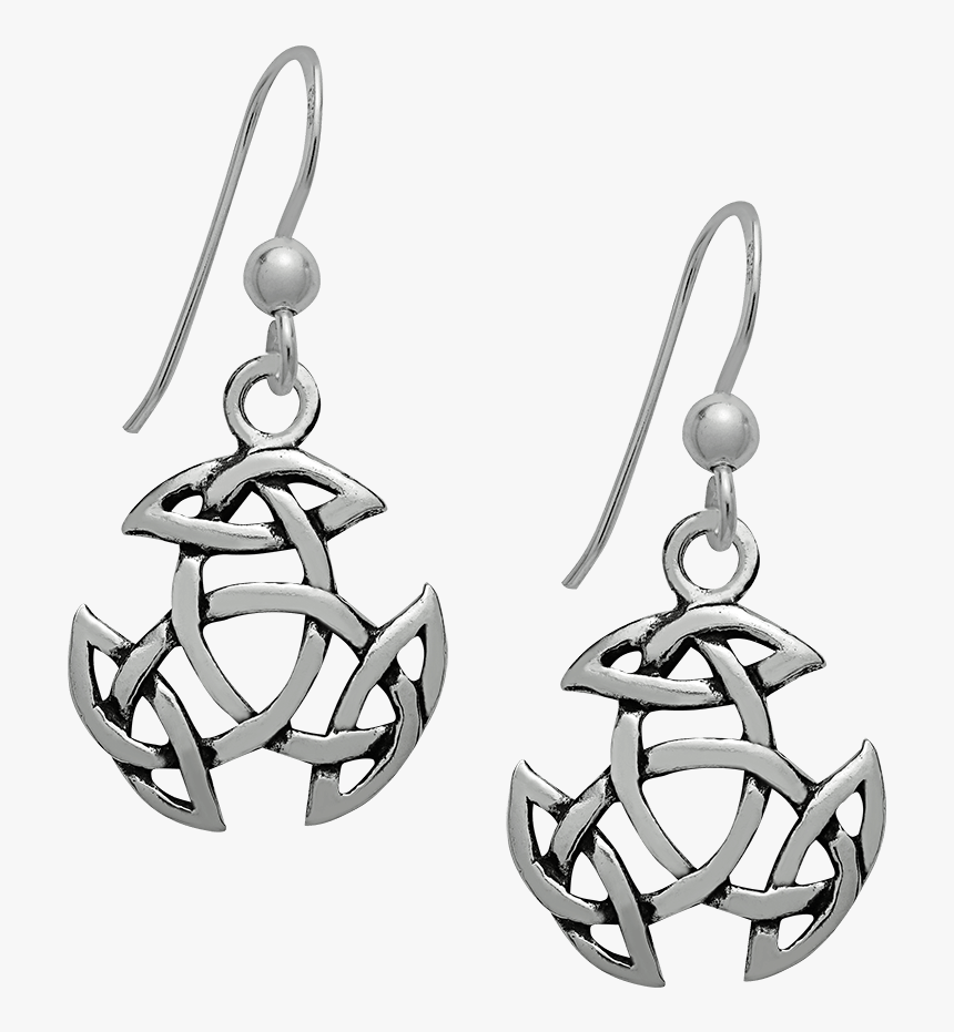 Triquetra Knot Earrings Wicca Spiritual Inspired Earrings - Earrings, HD Png Download
