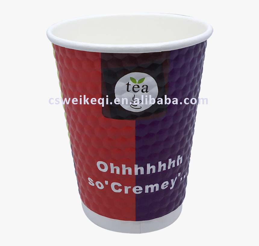 Hot Insulated Double Wall Ripple Paper Coffee Cup, - Cup, HD Png Download