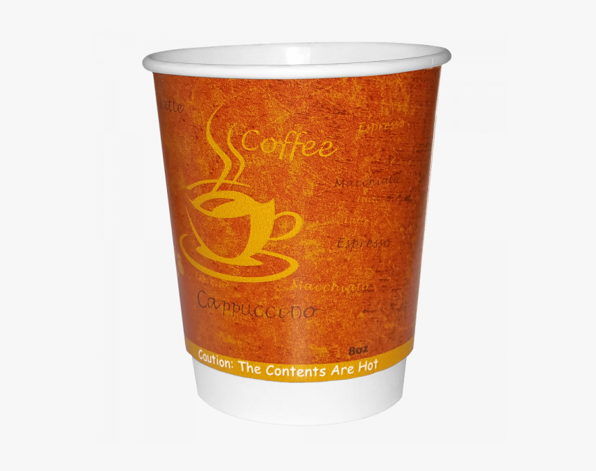 8oz Rimini Double Wall Paper Cup - Glass Cup Coffee Paper, HD Png ...