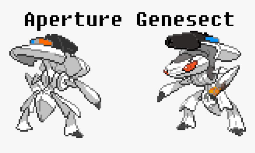 Aperture Genesect Pokemon Black & White Cartoon Mammal - Goto80, HD Png Download