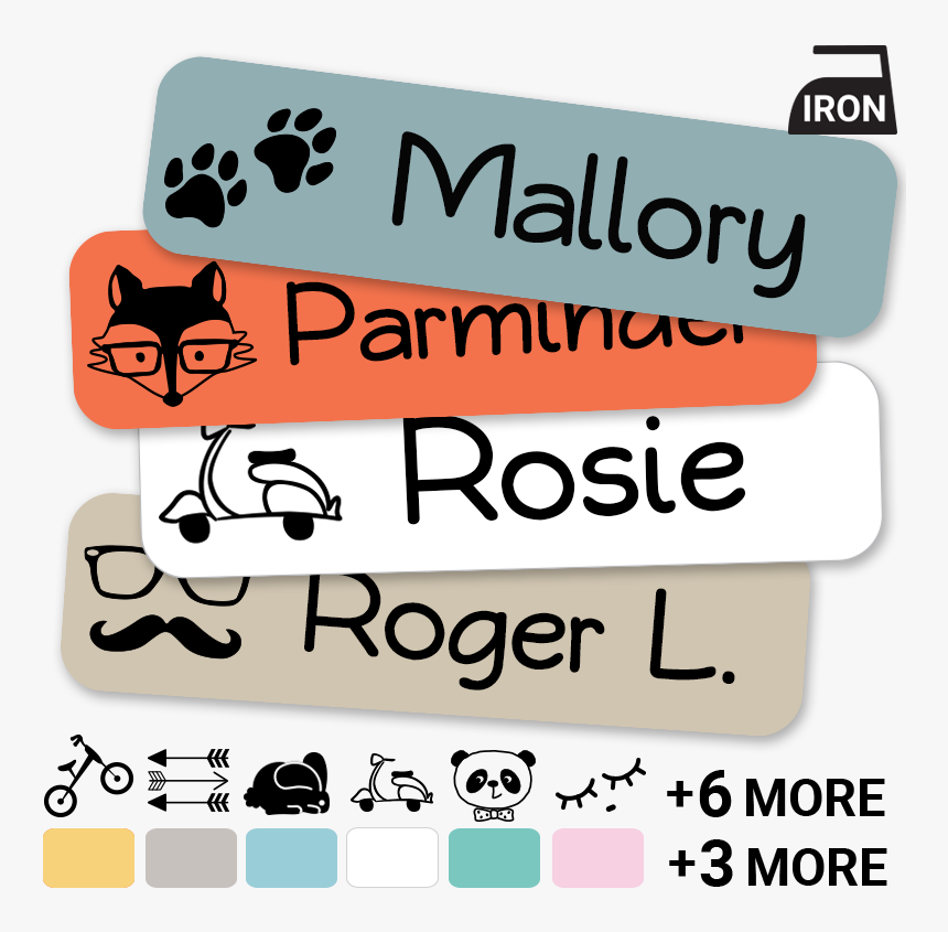 Hipster Iron-on Labels For Hip Kids, No Sew Labels - Black Cat, HD Png Download