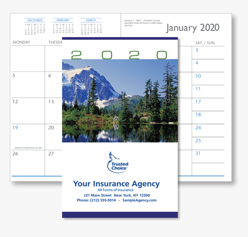 Picture Of Snowy Mountains Monthly Pocket Planner - North Cascades National Park, Mount Shuksan, HD Png Download