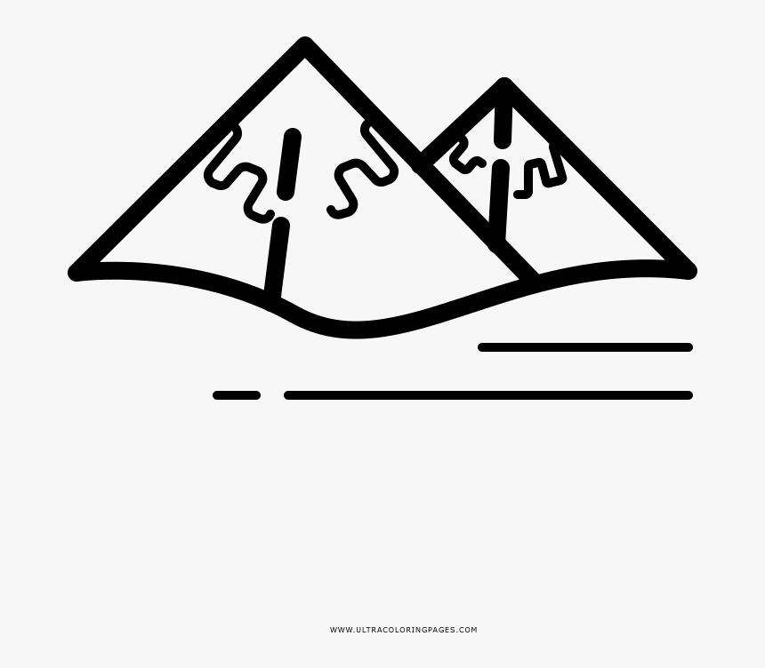 Snowy Mountains Coloring Page - Triangle, HD Png Download