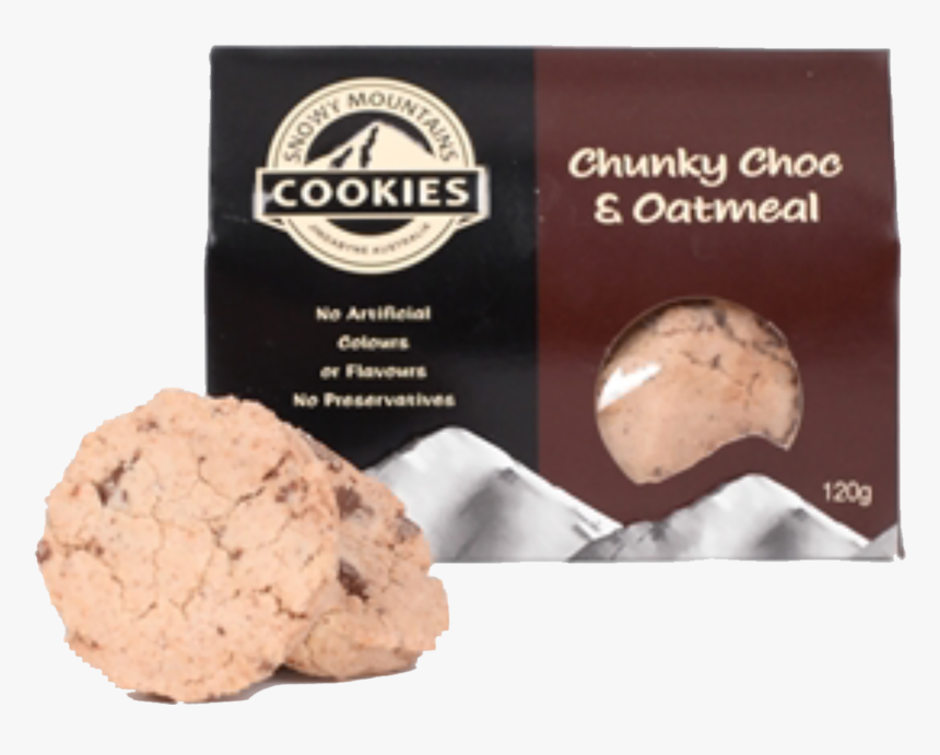 Snowy Mountain Chunky Choc Oatmeal 120g - Snowy Mountain Cookies, HD Png Download