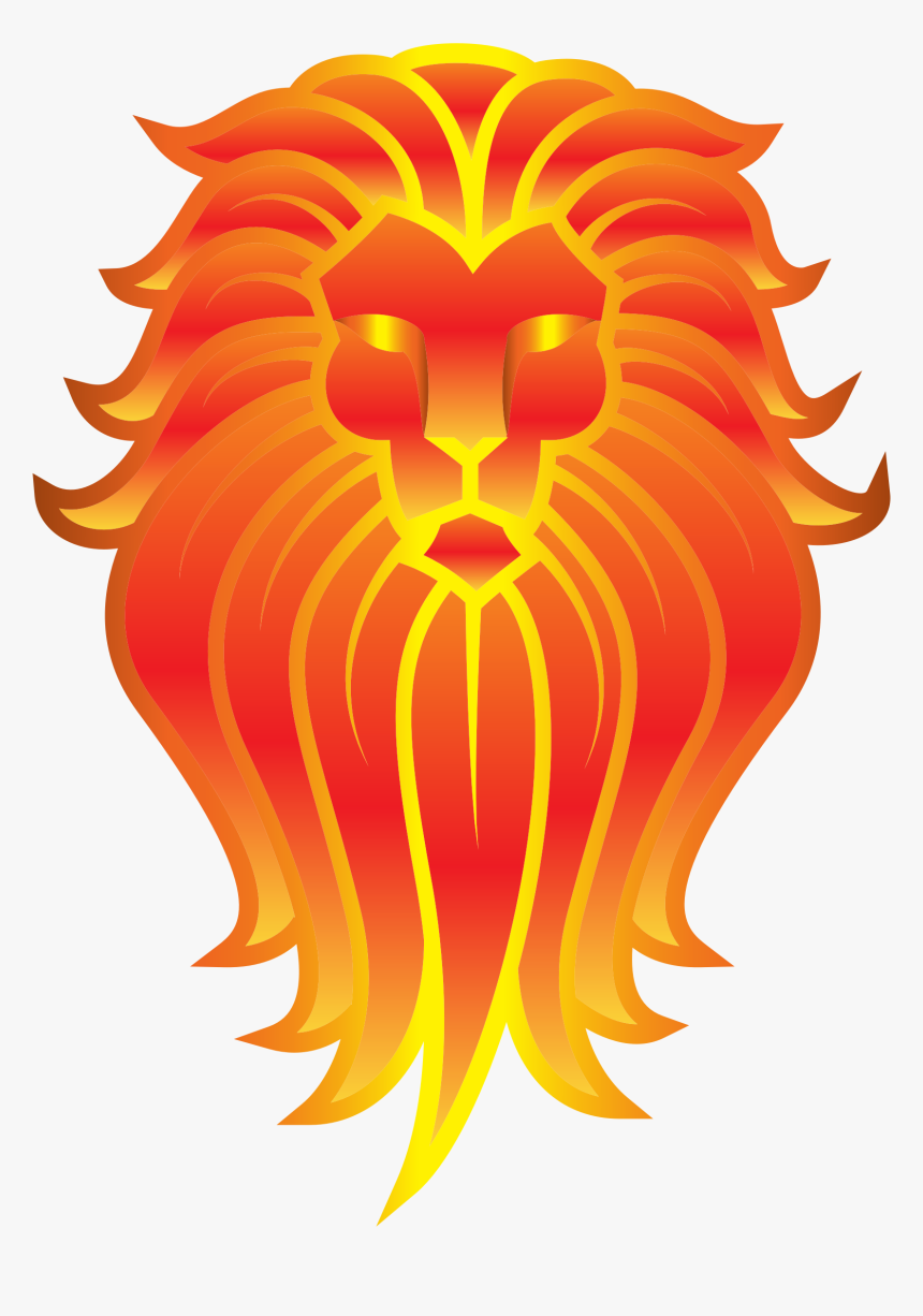 Chromatic Lion Face Tattoo 4 No Background Clip Arts - Lion Face With No Background, HD Png Download