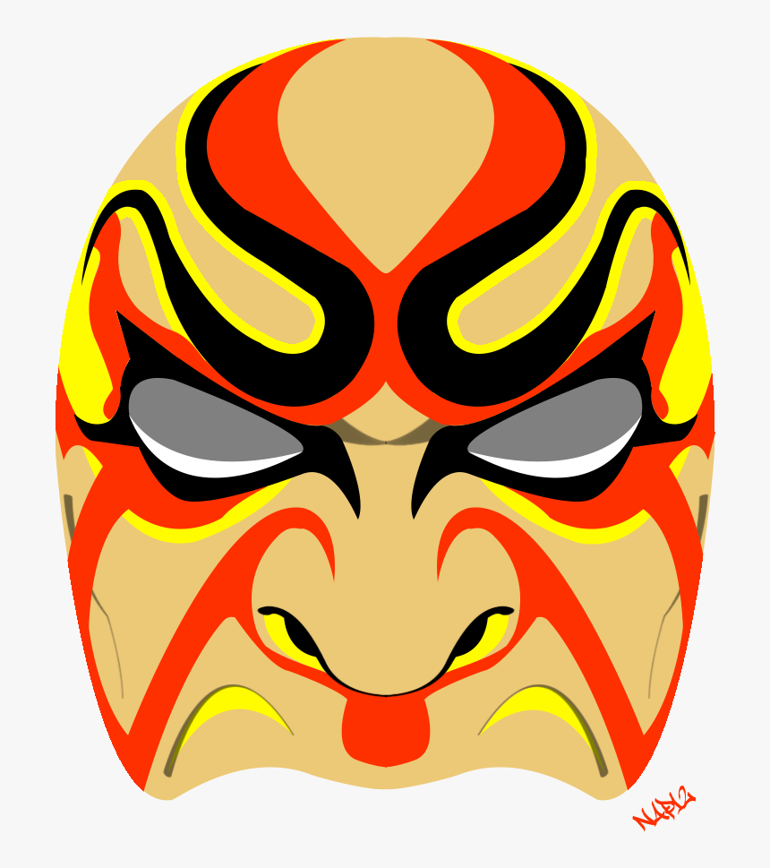Made A Vector From A Samurai Mask That I Found On Google - Kabuki Png, Transparent Png